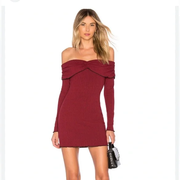 open lace back dress Off Shoulder Long Sleeve Glittering Mini Dress – Oshnow main image 0